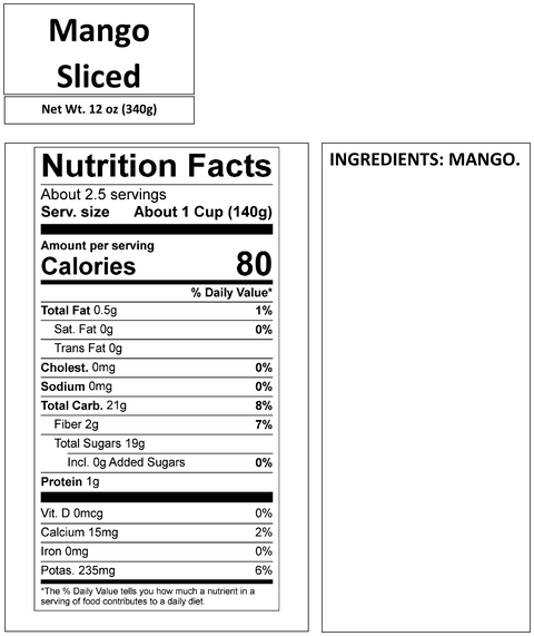 MANGO SLICES 12oz, 20oz