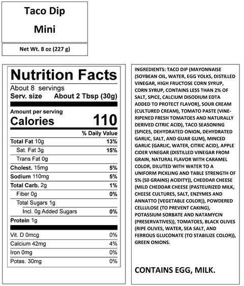 TACO DIP MINI - 8oz