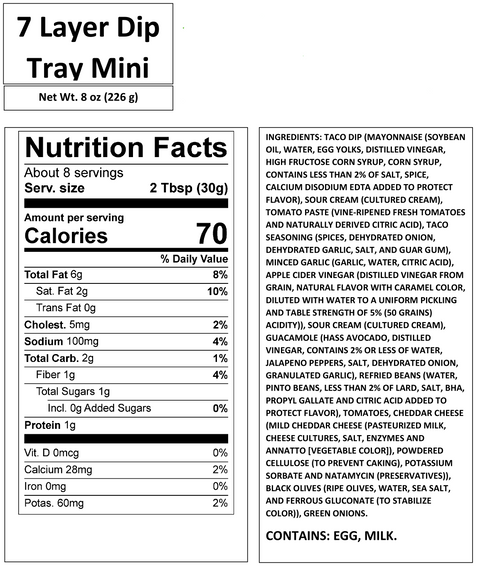 7 LAYER DIP MINI 8oz