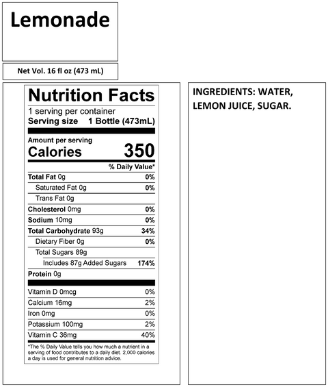 LEMONADE 16 OZ