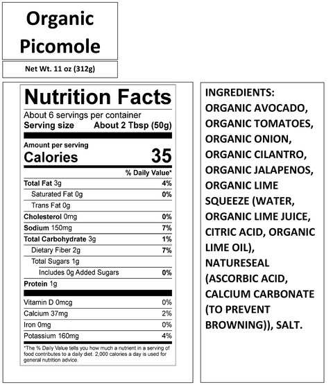 ORGANIC PICOMOLE 11 OZ