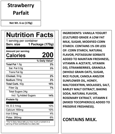 STRAWBERRY PARFAIT 6 OZ