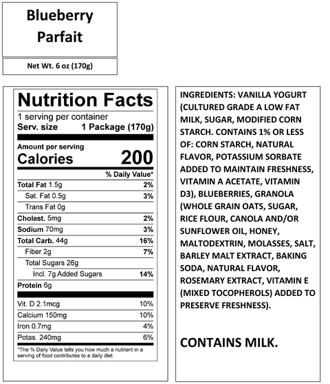 BLUEBERRY PARFAIT 6 OZ