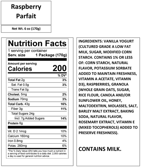 RASPBERRY PARFAIT 6 OZ