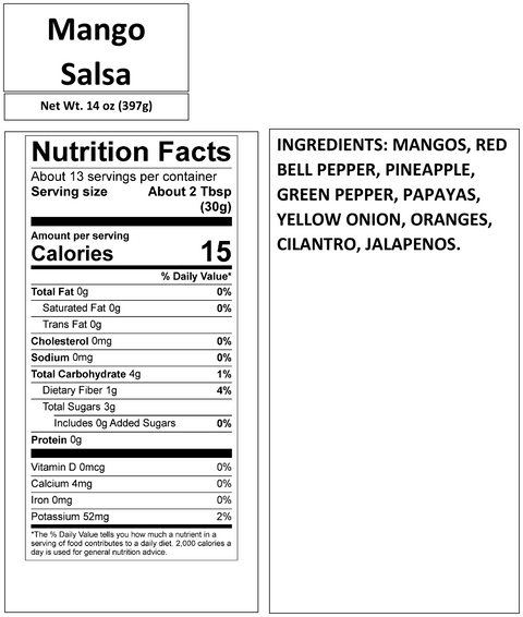 MANGO SALSA 14 OZ