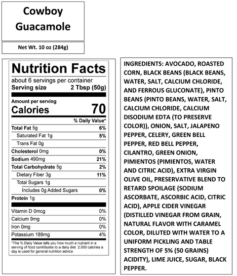 COWBOY GUACAMOLE 10 OZ