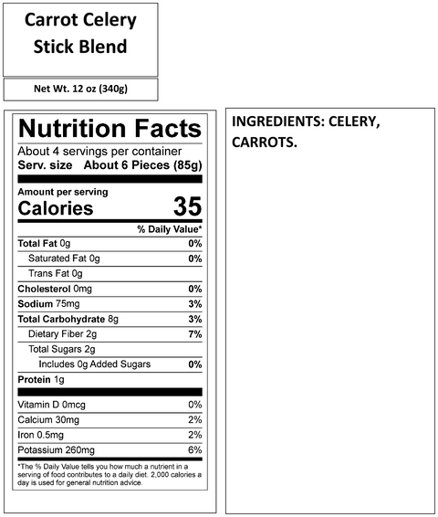 CARROT CELERY STICK BLEND 12 OZ