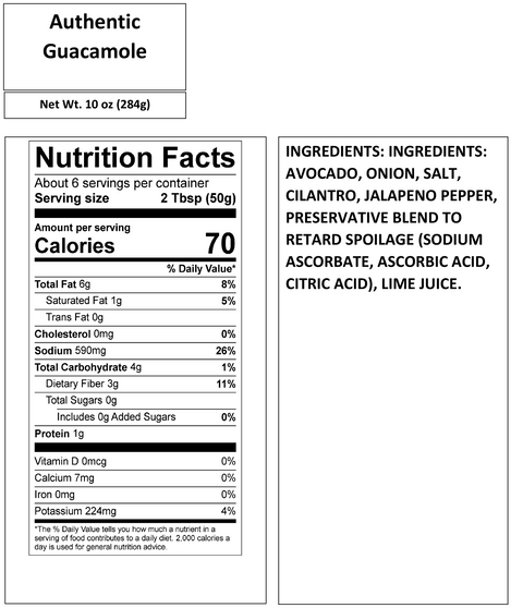 GUACAMOLE 10oz