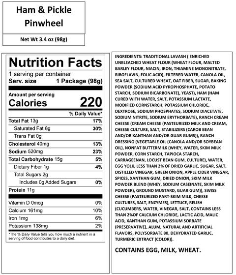 HAM & PICKLE PINWHEEL 3.4 OZ