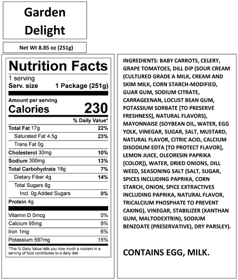 GARDEN DELIGHT 8.85 OZ