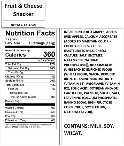 FRUIT & CHEESE 6 OZ